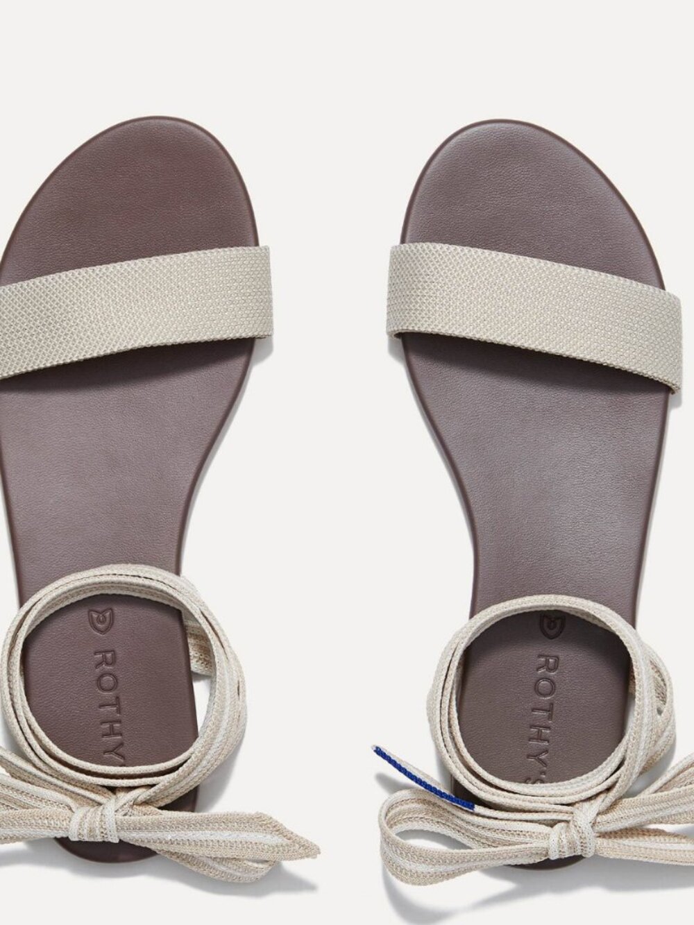Rothy's Women's The Wrap Strappy Sandals in Sandcastle Size 6.5